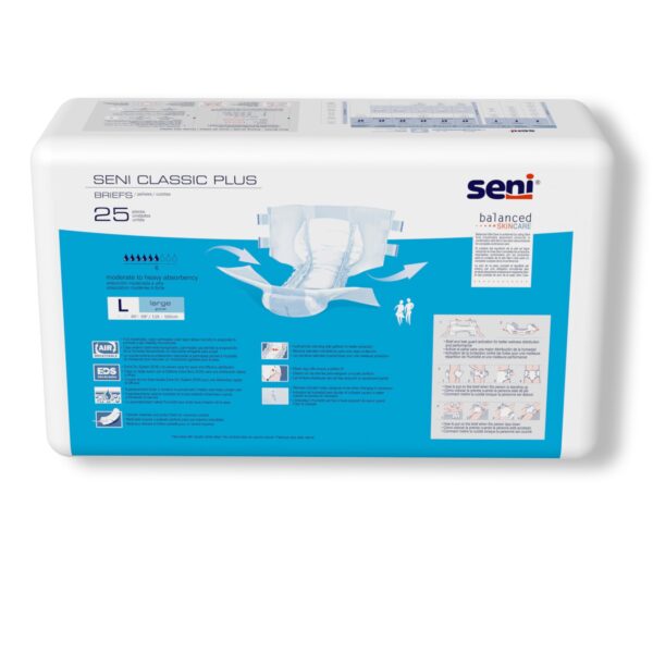 Seni? Classic Plus Large Unisex Adult Incontinence Brief with Advanced Absorbency Technology - Image 8
