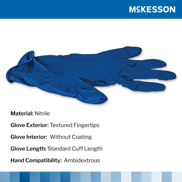 McKesson Confiderm 6.8C Small Nitrile Exam Gloves * Textured Fingertips, Chemotherapy & Fentanyl Resistant - Image 3