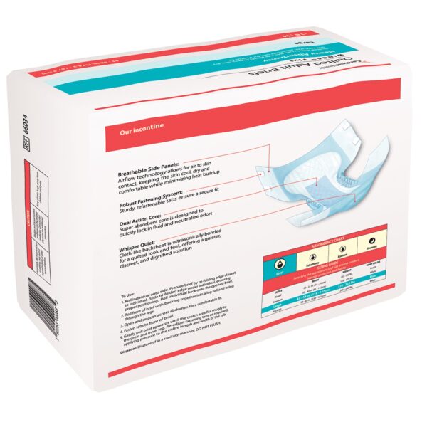 Unisex Adult Incontinence Briefs by Brand 66034 * Heavy Absorbency with Quilted Design - Image 4