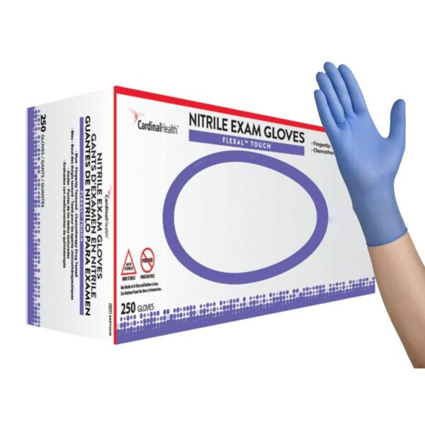 FLEXAL Touch Large Nitrile Exam Gloves - Blue, Non-Sterile, Textured Fingertips