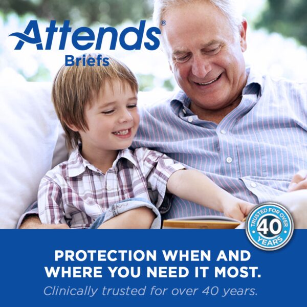 Attends Unisex Youth Incontinence Brief Small - Heavy Absorbency, DD10 - Image 9