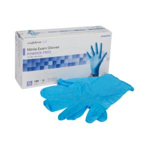 McKesson Confiderm 3.8 Inch Extra Large Nitrile Exam Gloves with Textured Fingertips and Standard Cuff Length