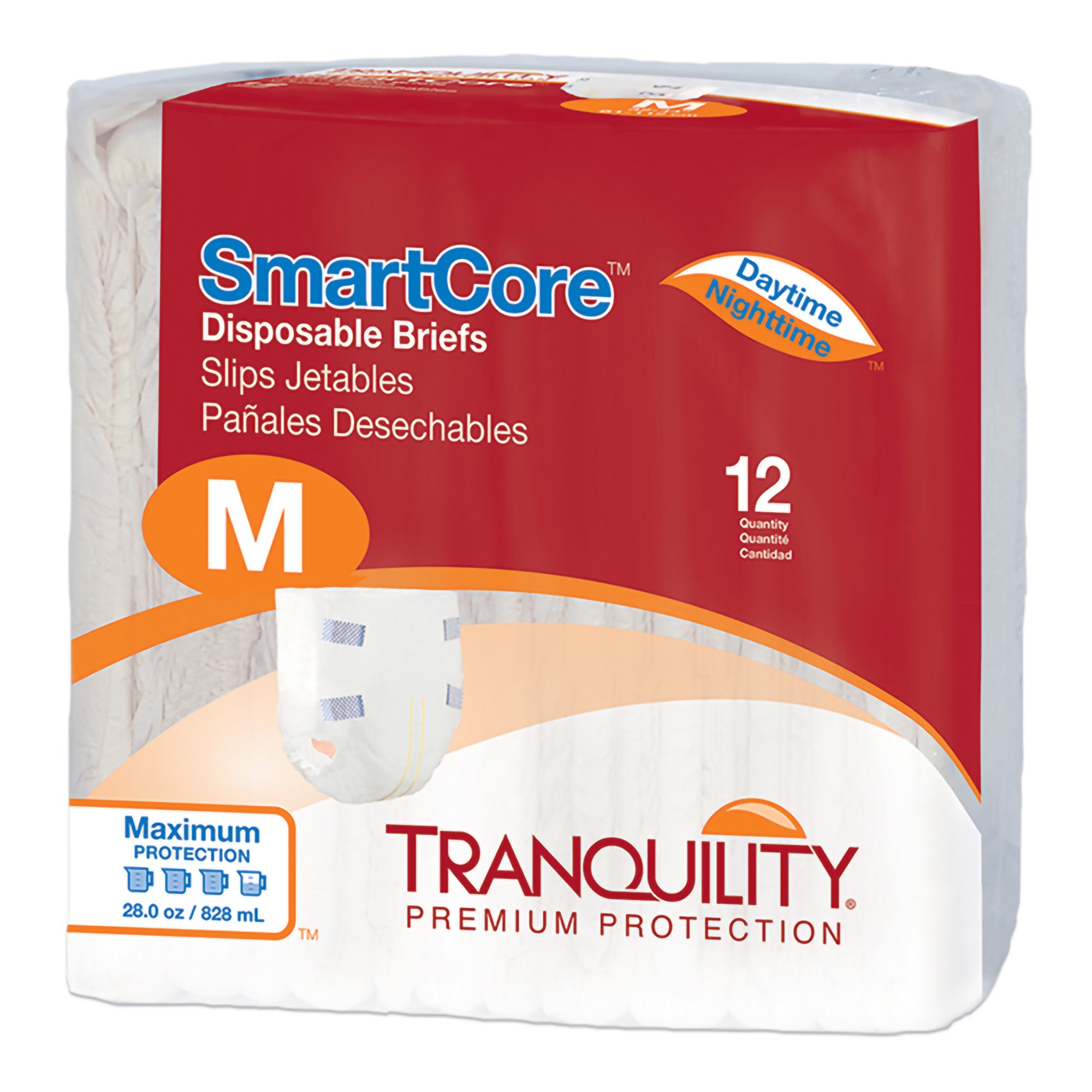Tranquility SmartCore Medium Unisex Adult Incontinence Brief by TQ-A/P - Heavy Absorbency, Waterproof Cloth-Like Exterior