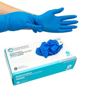 Concentric Small Blue Nitrile Exam Gloves by 3M with Standard Cuff * Latex-Free, Ambidextrous Fit