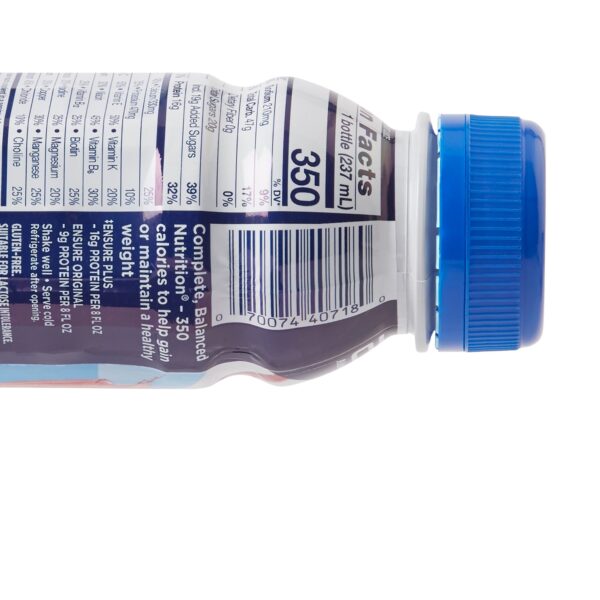 Ensure Plus Nutrition Shake Strawberry Flavor by Abbott, 8 oz. Liquid Bottle - Image 5