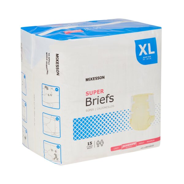 McKesson Unisex Adult Incontinence Brief X-Large - Moderate Absorbency, Disposable - Image 7