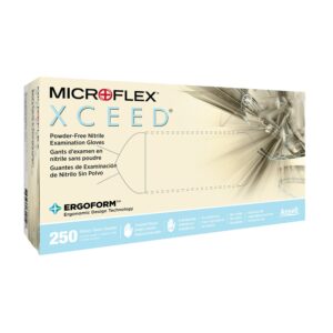 XCEED Large NonSterile Nitrile Exam Gloves with Textured Fingertips - Blue, Standard Cuff