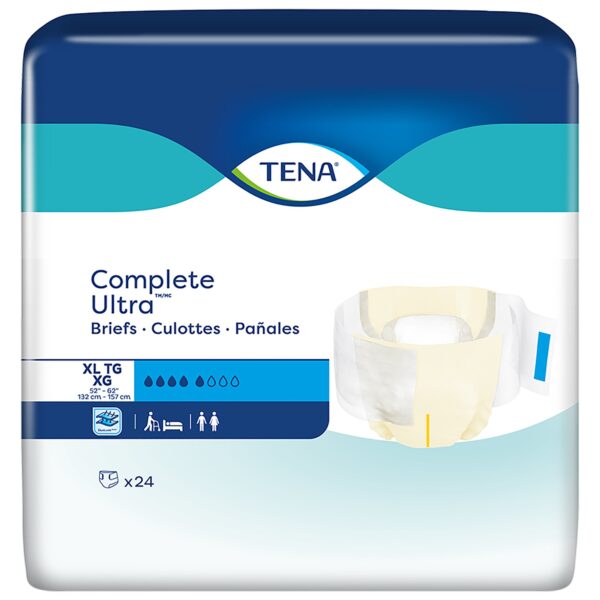 TENA Complete Ultra X-Large Unisex Adult Incontinence Brief with Moderate Absorbency - Part 67342