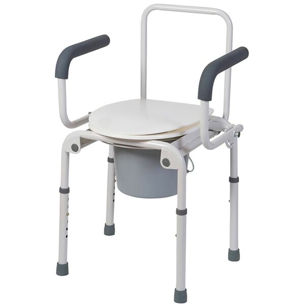 Mabis Drop Arms Steel Frame Commode Chair with 14-Inch Seat and 250 lbs. Capacity - Part Number 520-1213-1900 - Image 6