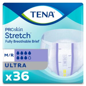 TENA ProSkin Stretch Ultra Medium Disposable Incontinence Brief with Triple Protection