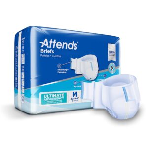 Attends Advanced Medium Unisex Adult Incontinence Brief - Heavy Absorbency, DDC20