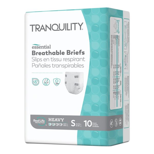 Tranquility Essential Small Unisex Incontinence Brief - Heavy Absorbency, Disposable