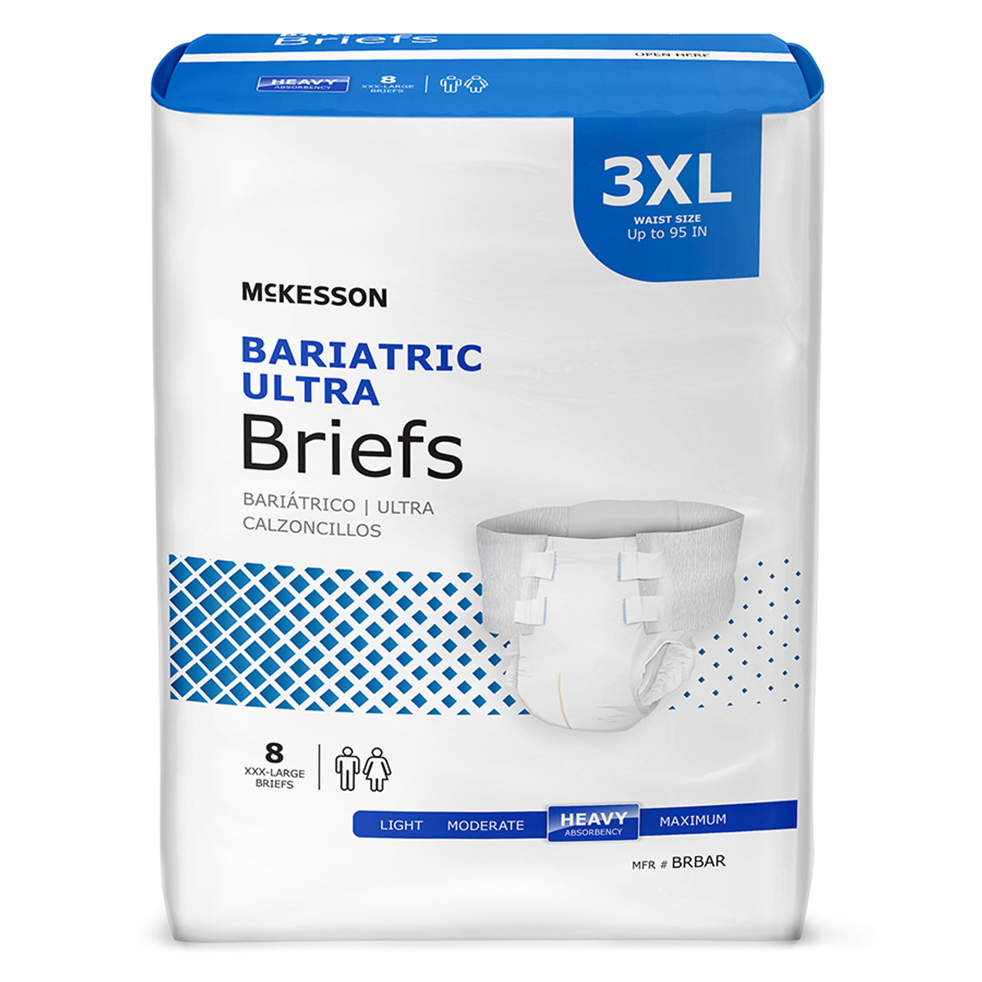 McKesson Ultra Bariatric 3X-Large Disposable Incontinence Brief - Heavy Absorbency, Unisex Adult Incontinence Underwear