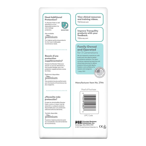 Tranquility Essential Small Unisex Incontinence Brief - Heavy Absorbency, Disposable - Image 3