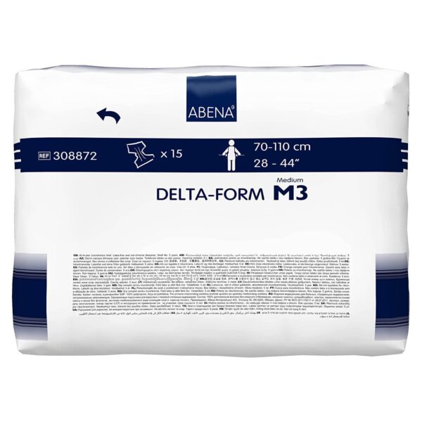 Abena Delta-Form Medium Unisex Adult Incontinence Brief - Heavy Absorbency - Image 3