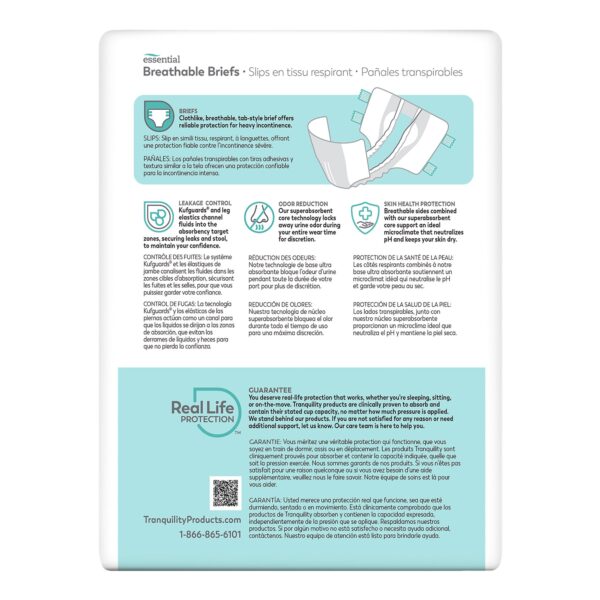 Tranquility Essential Large Unisex Incontinence Brief with Heavy Absorbency - Part 2746 - Image 2