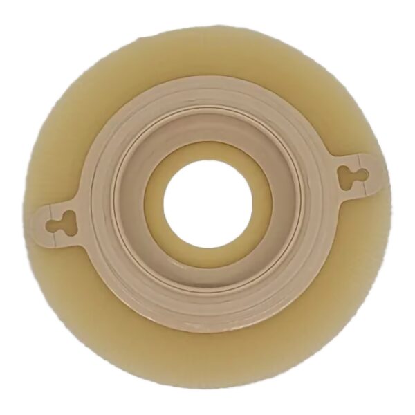 SNS7832214 Ostomy Barrier Precut with Extended Wear Adhesive Tape Collar - 1-1/4 Inch Opening, 5 x 5 Inch, Red Code System - Image 2