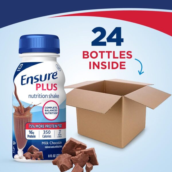 Ensure Plus Nutrition Shake Milk Chocolate Flavor by Abbott, 8 oz Bottle - Image 3
