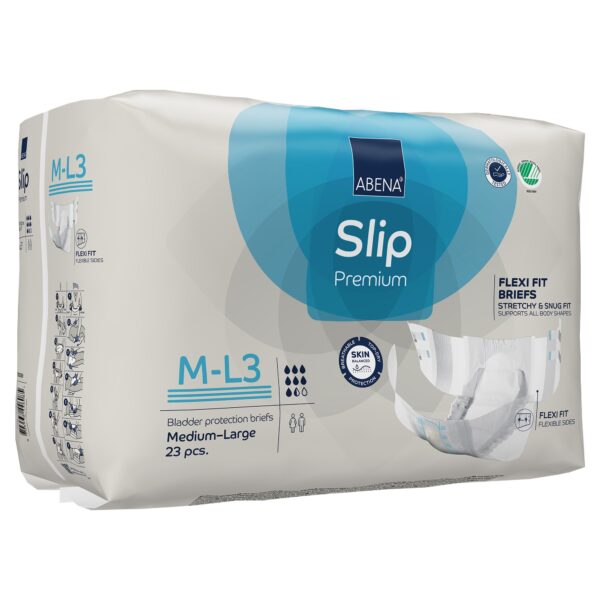 Abena Slip Flexi Fit Medium / Large Unisex Adult Incontinence Brief with 3,000 mL Absorbency - Image 3
