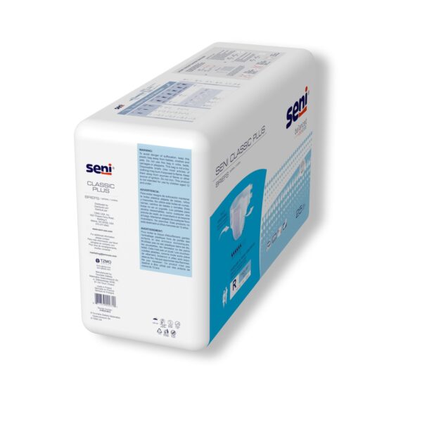 Seni Classic Plus Regular Disposable Incontinence Brief by Seni - Moderate Absorbency, Fits 40-50 Inch Waists - Image 7