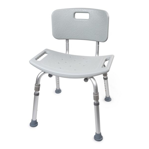 McKesson Bath Bench with Aluminum Frame and Removable Backrest - 19-1/4 Inch Seat Width, 400 lb Capacity - Image 2