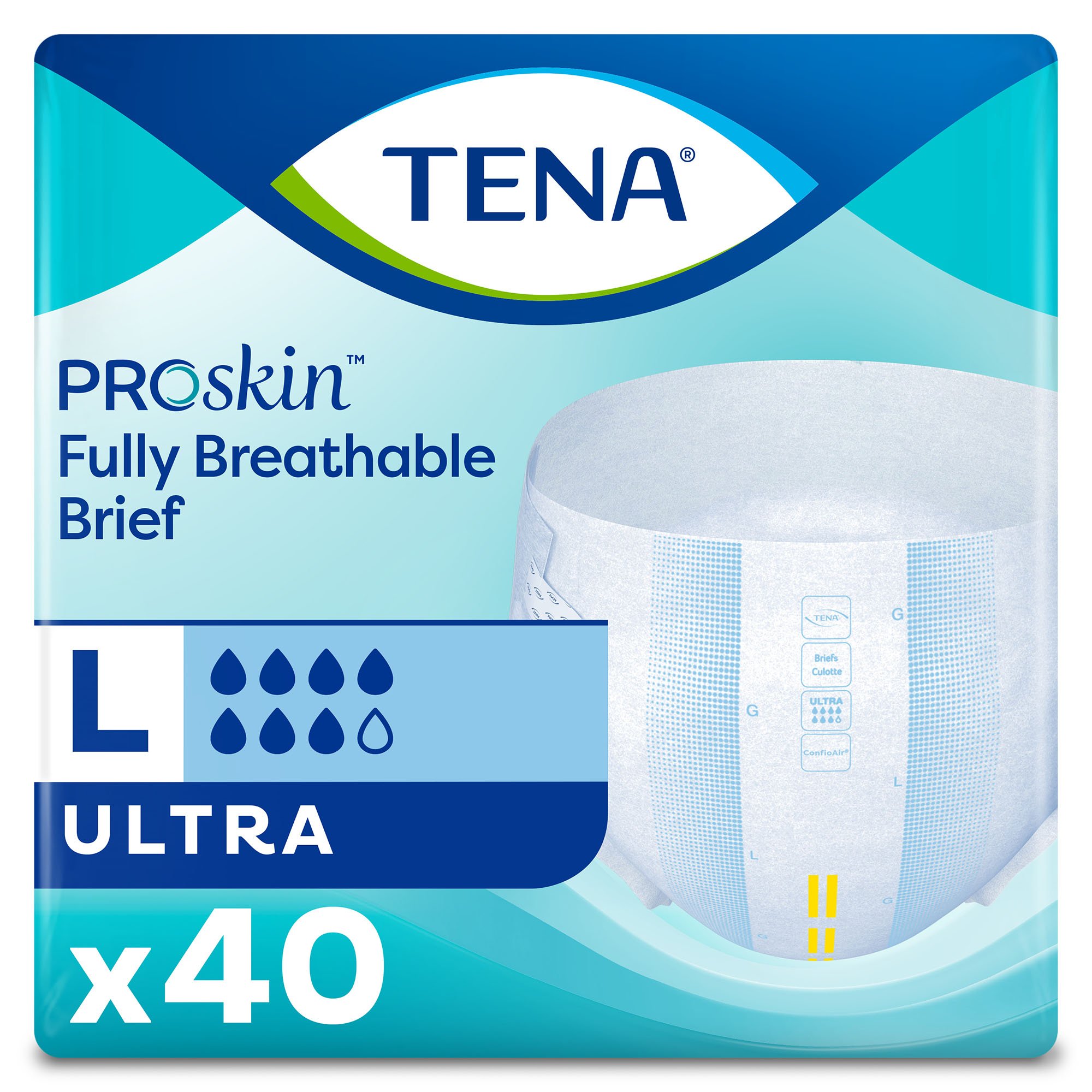 TENA ProSkin Ultra Large Disposable Heavy Absorbency Incontinence Brief - Unisex, Size Fits 48-59 Inches Waist