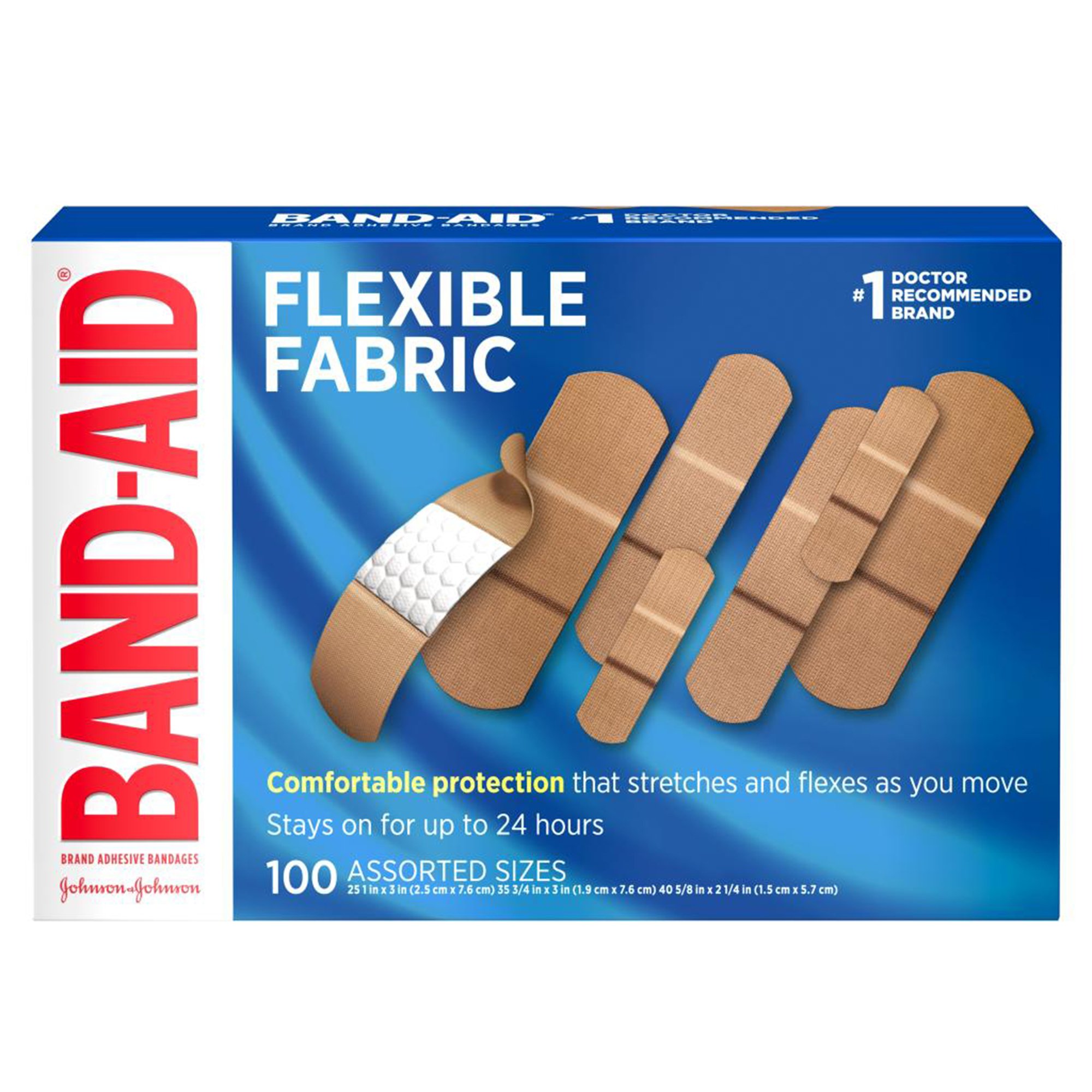 Band-Aid Flexible Fabric Adhesive Bandages * Assorted Sizes (25, 35, 40 Pieces)