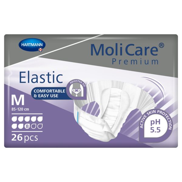 MoliCare Premium Elastic Unisex Adult Incontinence Brief - Medium, Heavy Absorbency, Part 165472 - Image 2