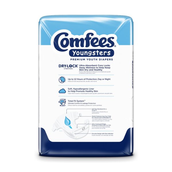 Comfees Size 8 Youth Incontinence Brief - Heavy Absorbency, Comfortable Fit for Kids Over 46 lbs - Image 3