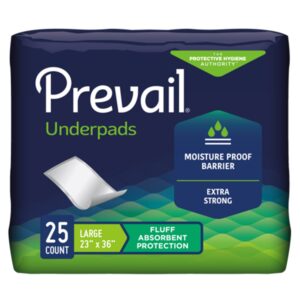 Prevail? 1227006 Disposable Underpad * 23 x 36 Inches, Fluff Light Absorbency for Incontinence and Medical Use