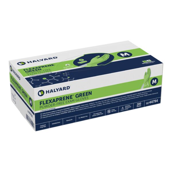 Halyard Health Flexaprene Green Medium Non-Sterile Exam Gloves, 9 Inch Length - Image 2