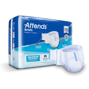 Attends DDA20 Unisex Medium Disposable Heavy Absorbency Incontinence Brief