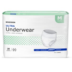 McKesson Ultra Unisex Adult Absorbent Underwear - Medium Disposable Heavy Absorbency, Pull-On Design
