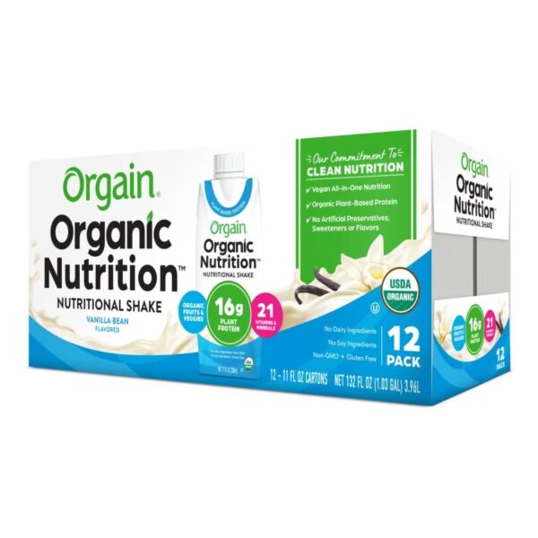 Oral Supplement Organic Nutrition Vegan Vanilla Bean Flavor Liquid - 11 oz. Carton - Image 4
