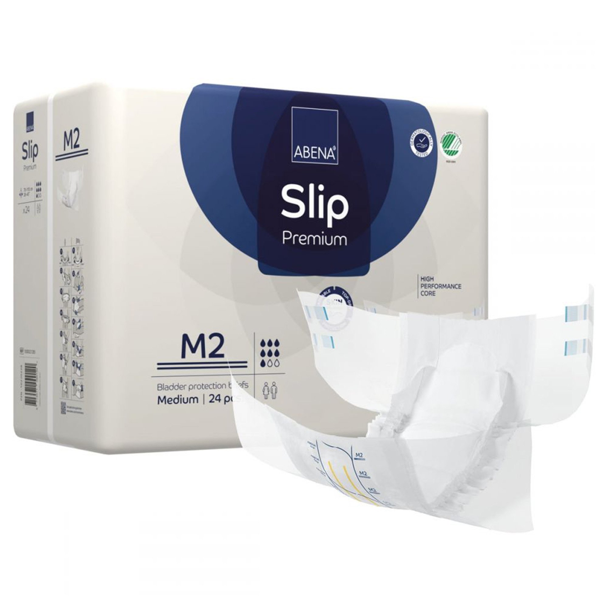 Abena Slip Premium M2 Medium Unisex Adult Incontinence Brief - Heavy Absorbency, 2,600 mL