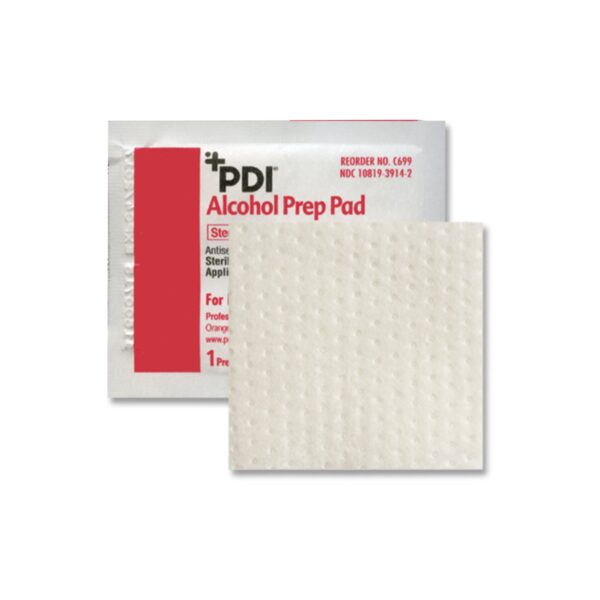 PDI Alcohol Prep Pad with 70% Isopropyl Alcohol - Sterile, Individual Packets (Box of 100) - Part C69900 - Image 3