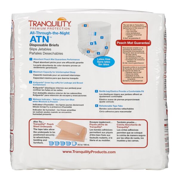 Tranquility ATN Large Disposable Heavy Absorbency Unisex Adult Incontinence Brief - Image 4