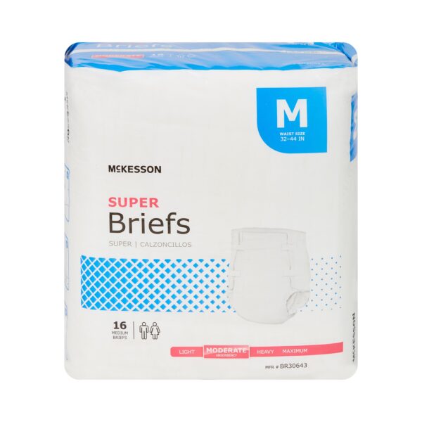 McKesson Unisex Adult Incontinence Brief Medium - Moderate Absorbency, Part Number BR30643 - Image 6