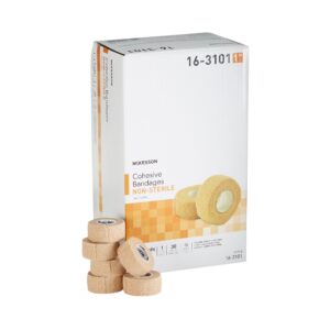 McKesson Cohesive Bandage 1 Inch x 5 Yard Self-Adherent Closure Tan - Standard Compression