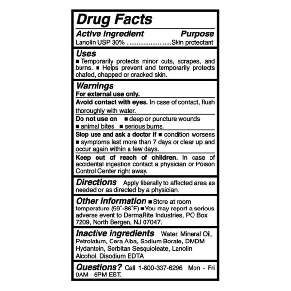 Lantiseptic Dry Skin Therapy Skin Protectant 4 oz. Tube with Lanolin Scent - Moisturizing and Rash Relief - Image 3