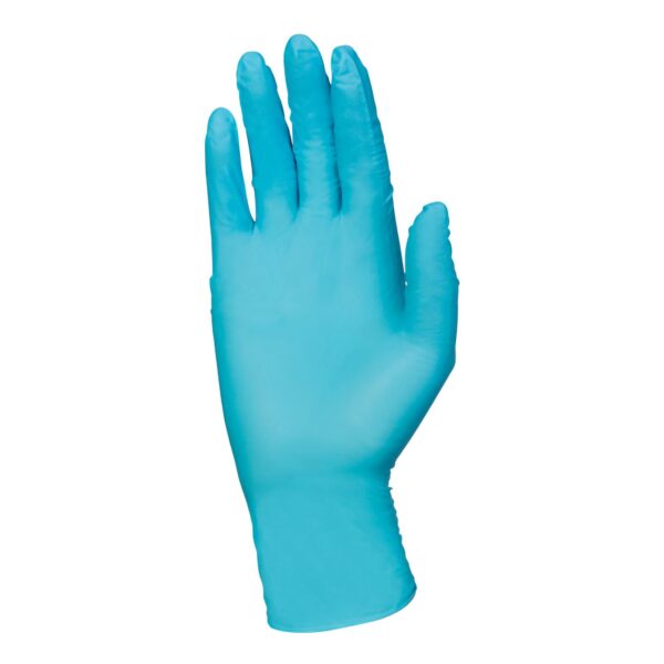 PremierPro Plus Small Nitrile Exam Gloves by BrandName * Chemo Tested, Textured Fingertips, Beaded Cuff, Ambidextrous, Nonsterile, Blue