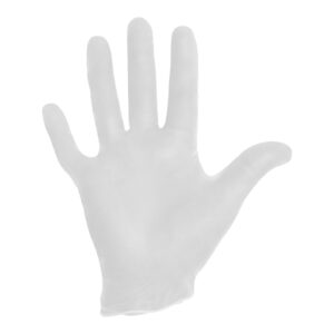 Halyard Exam Glove Medium NonSterile Vinyl Standard Cuff - Smooth White