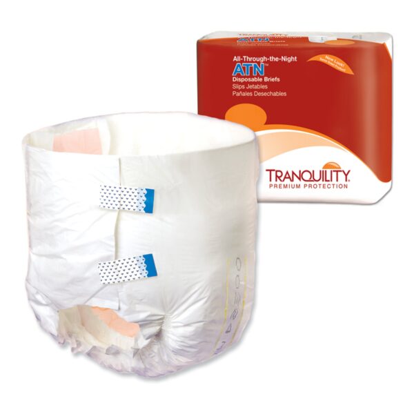 Tranquility Unisex Adult Incontinence Brief Part 2184 - Heavy Absorbency, Small Disposable - Image 3