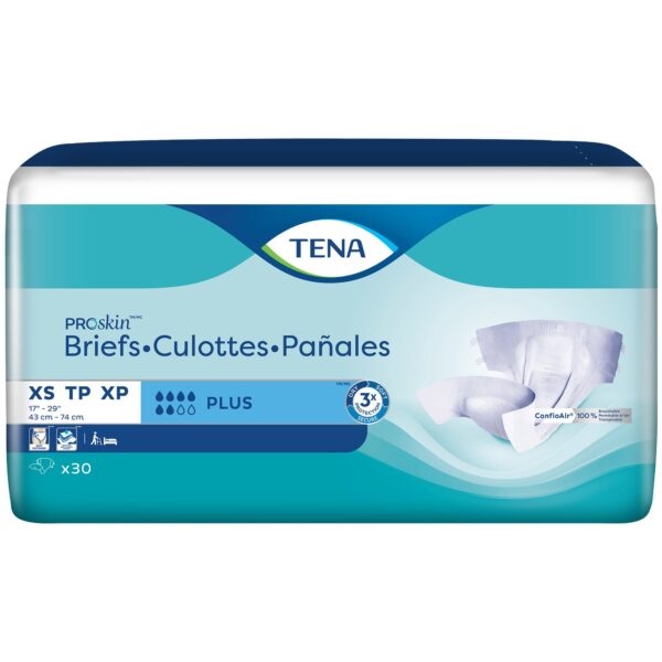 TENA ProSkin Plus X-Small Unisex Adult Incontinence Brief - Moderate Absorbency - Image 3