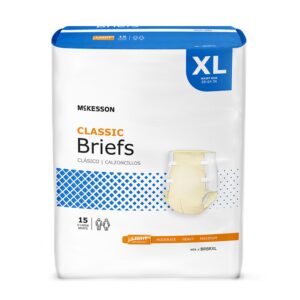 McKesson Classic Unisex Adult Incontinence Brief X-Large Disposable Light Absorbency