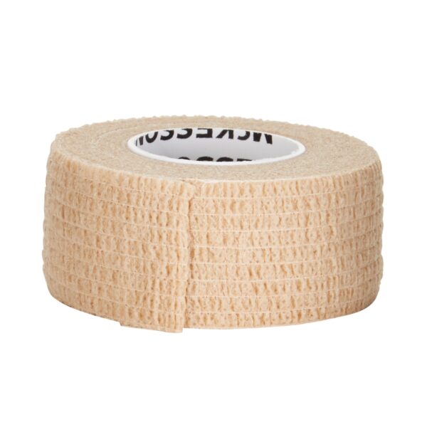 McKesson Cohesive Bandage 1 Inch x 5 Yard Self-Adherent Closure Tan - Standard Compression - Image 2