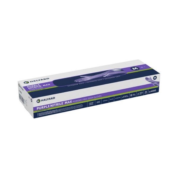 Purple Nitrile Max Exam Glove with Extended Cuff - Medium by Brand (Part #44993) - Image 2