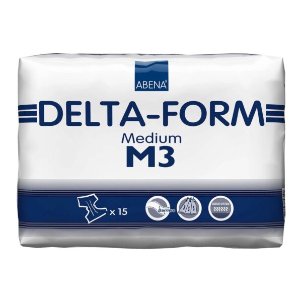 Abena Delta-Form Medium Unisex Adult Incontinence Brief, Heavy Absorbency - Part 308872 - Image 2
