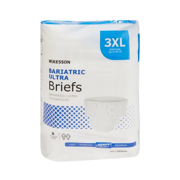 McKesson Ultra Bariatric 3X-Large Disposable Incontinence Brief - Heavy Absorbency, Unisex Adult Incontinence Underwear - Image 6