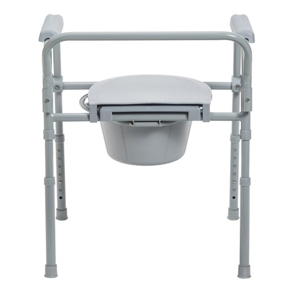 McKesson 3-in-1 Commode Chair with Steel Frame and Adjustable Height, 13.5 Inch Seat Width - Image 3
